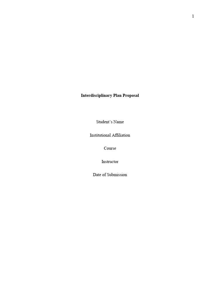 Interdisciplinary Plan Proposal Pdf Nursing Electronic Health Record