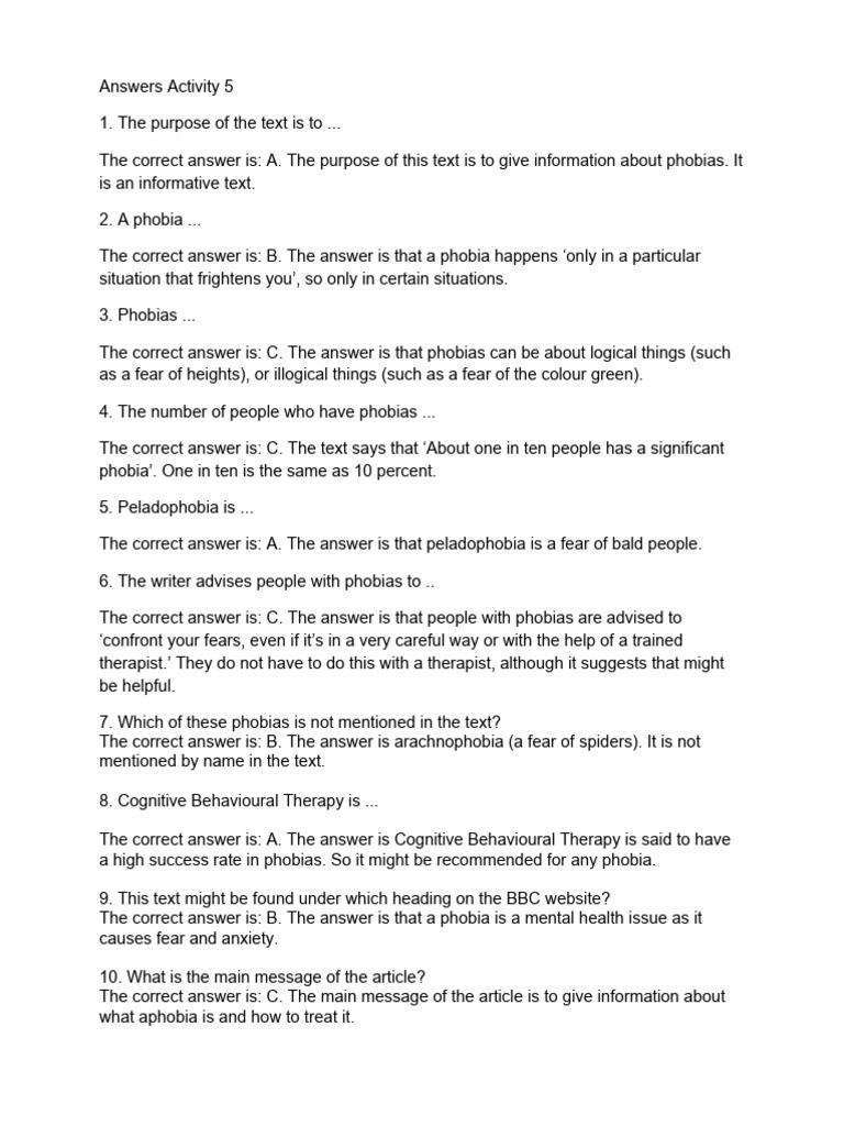 Answers Activity 5 | PDF | Philosophy | Self-Improvement