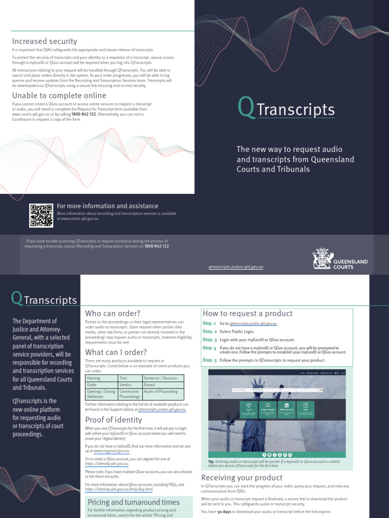 Requesting Transcripts via QGov Account | PDF | Justice | Crime & Violence