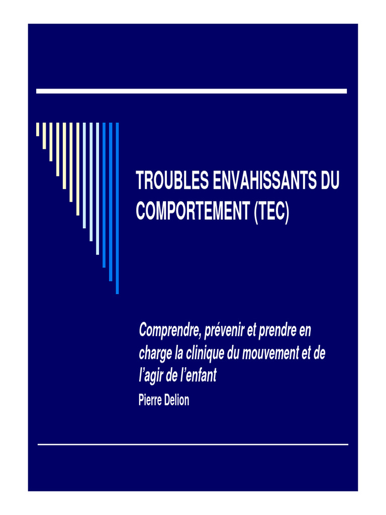 Troubles Envahissants du Comportement | PDF | Trouble du déficit de l ...