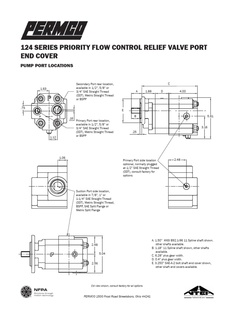 124 Series Priority Flow Control Valve | PDF | Pump | Valve