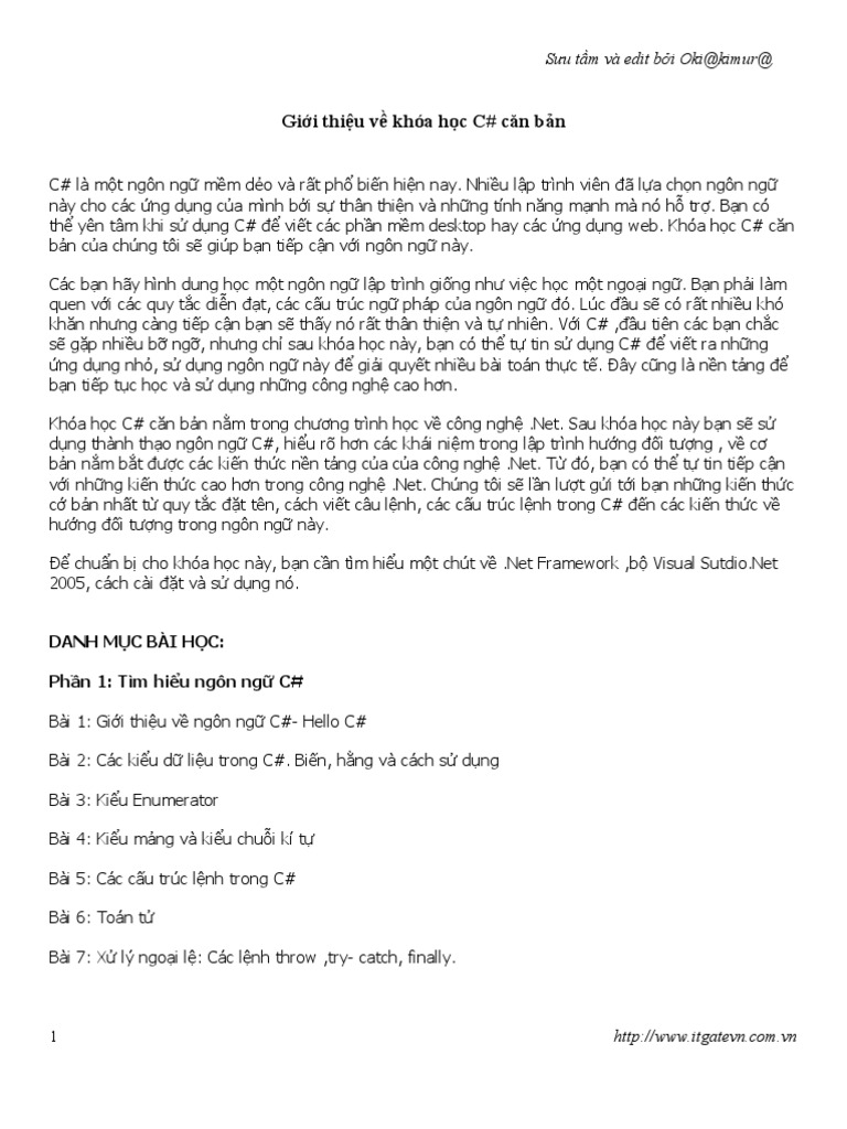C Sharp Basic | PDF
