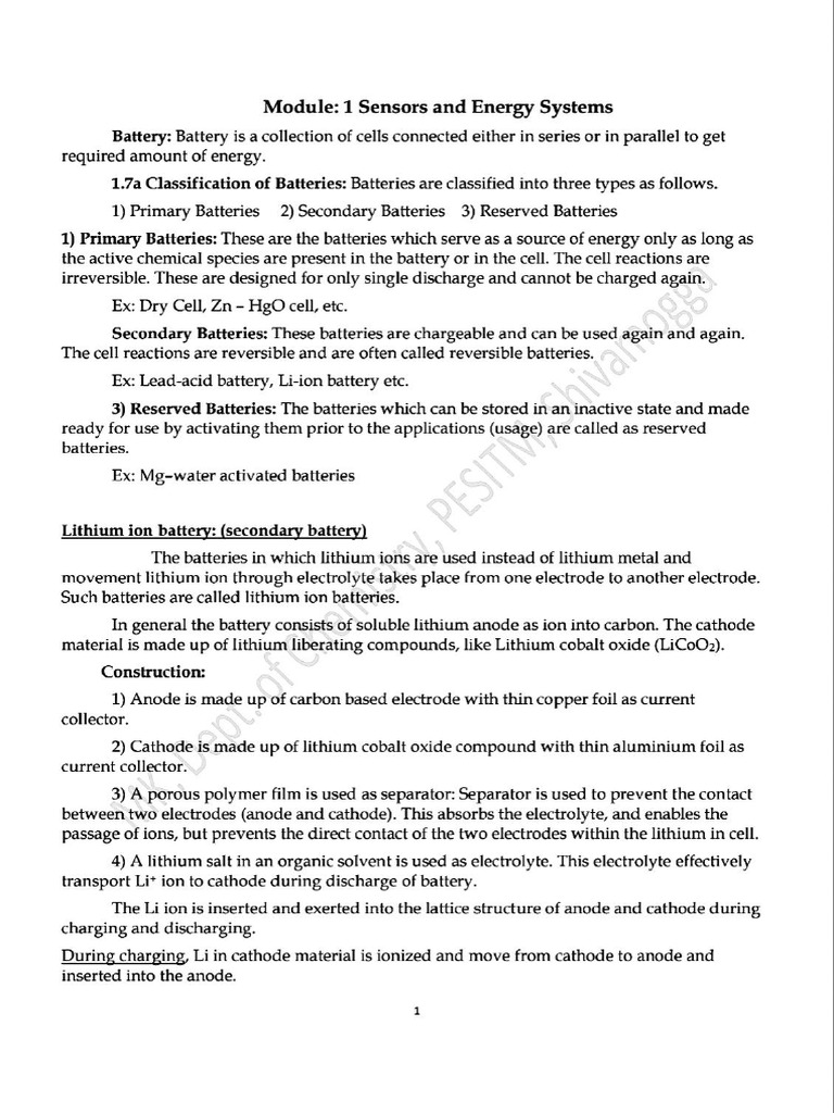 Sensors and Energy Systems Pesit PDF