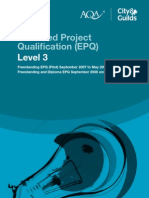 Extended Project Qualification (EPQ) : Level 3
