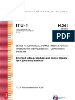 Itu-T: Extended Video Procedures and Control Signals For H.300-Series Terminals