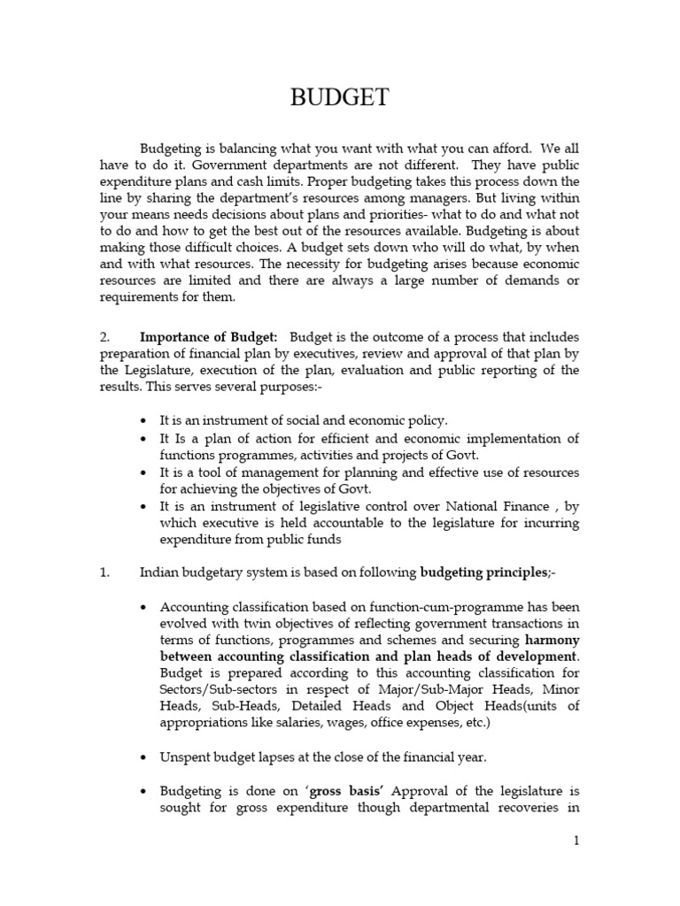 Understanding Government Budgeting Principles | PDF | Budget ...
