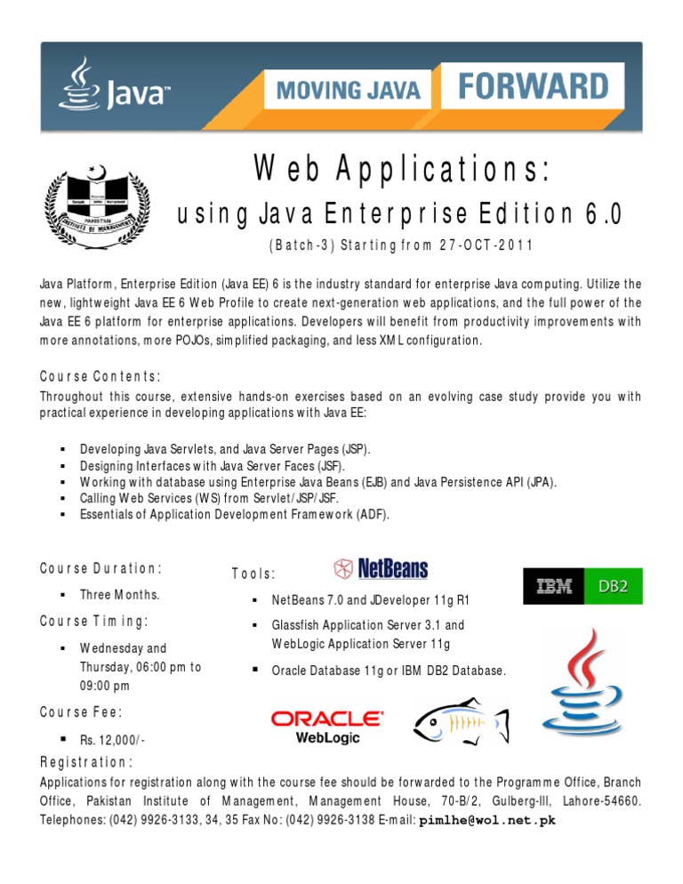Java EE 6 Web Applications Course | PDF | Career & Growth | Computers