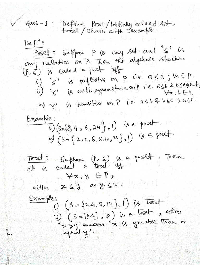Poset | PDF