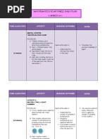 Mathematics Year Three Daily Plan 10 MARCH 2011: Time Allocation Activity Learning Outcomes Notes