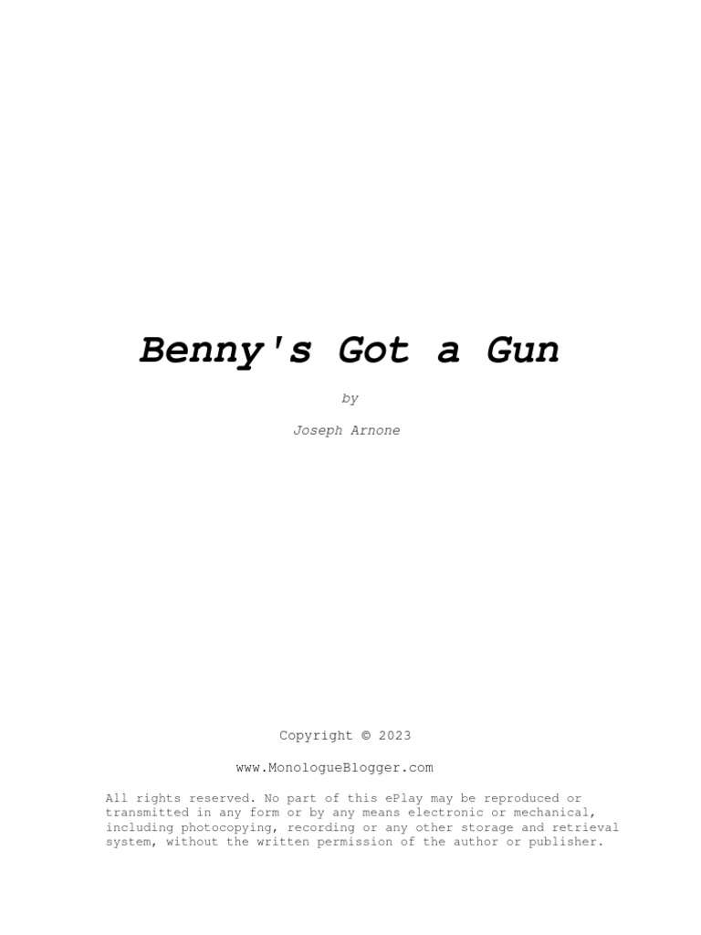 Bennys got a gun pdf
