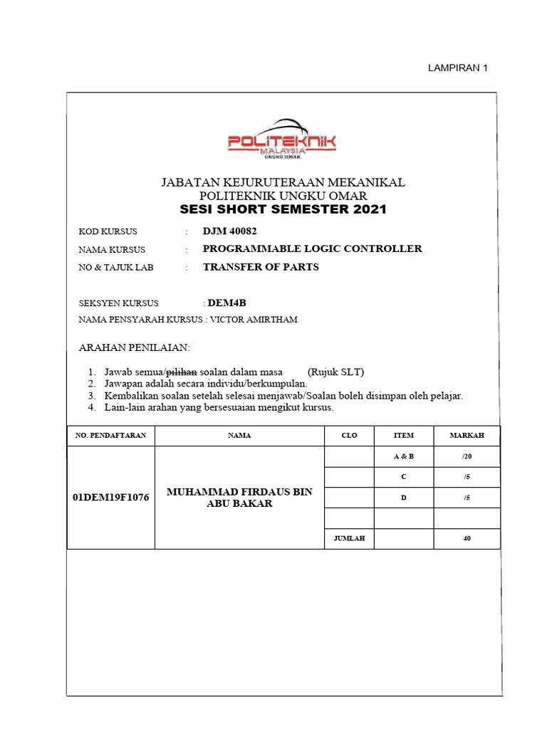(1076) Firdaus Practical Task Report 3 | PDF | Electronic Design ...