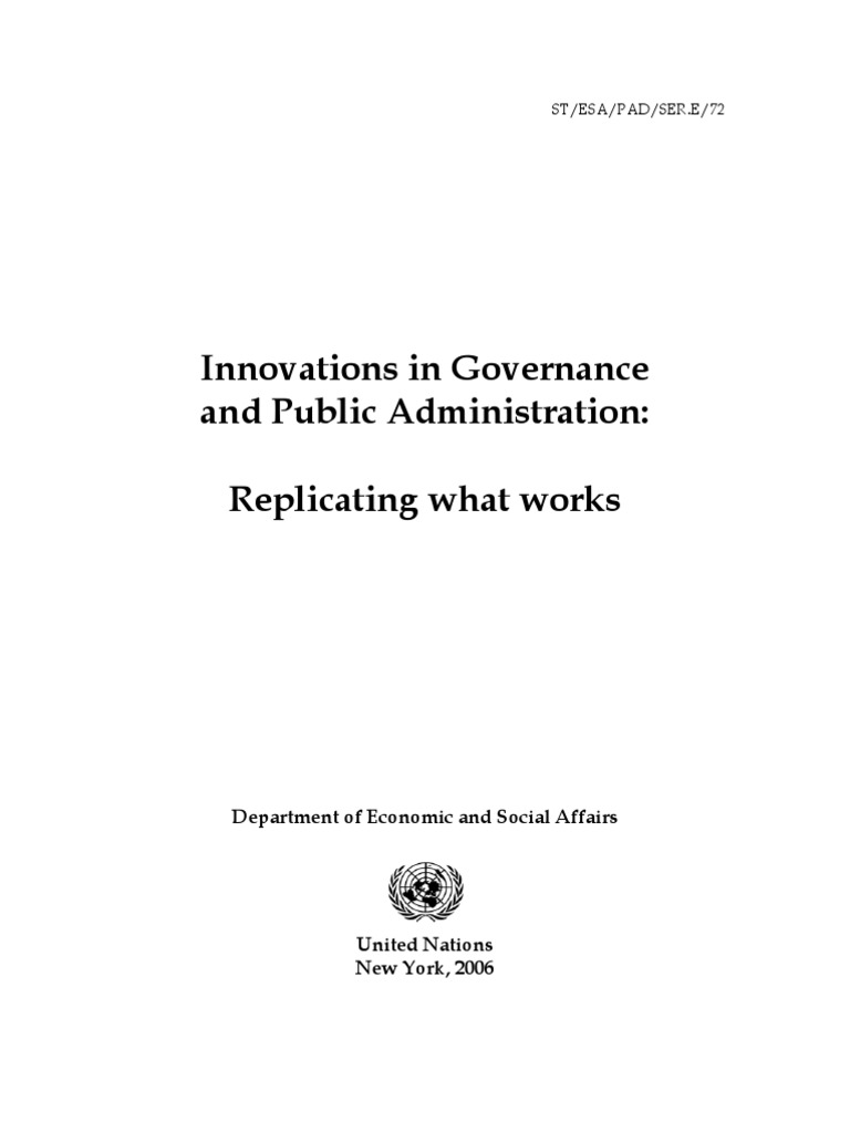 Innovation in Governance and Public Administration | PDF | Governance ...