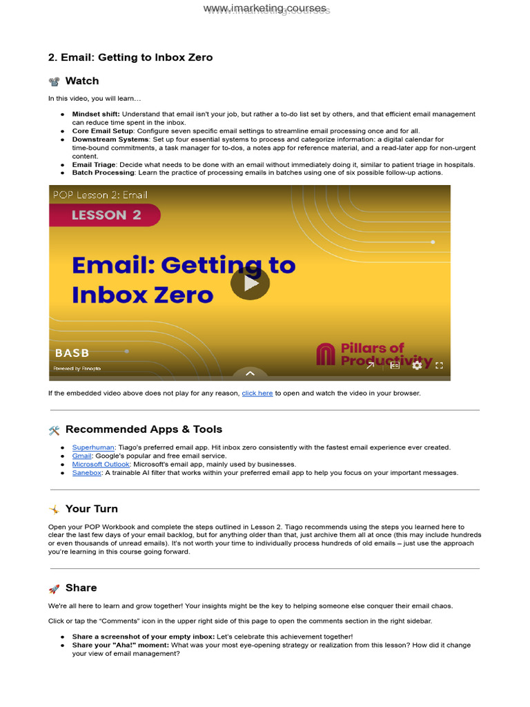 Achieving Inbox Zero: Strategies & Tools | PDF | Gmail | Computing