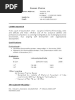 Resume Chartered Accountant