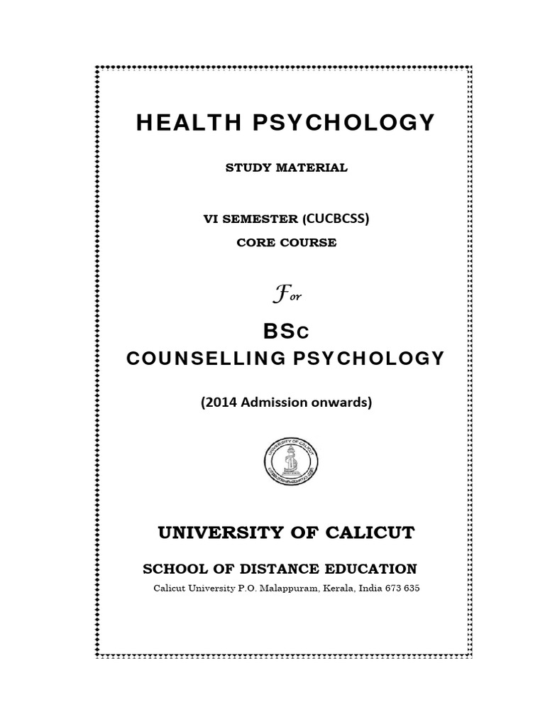 Health Notes | PDF | Health Psychology | Stress (Biology)