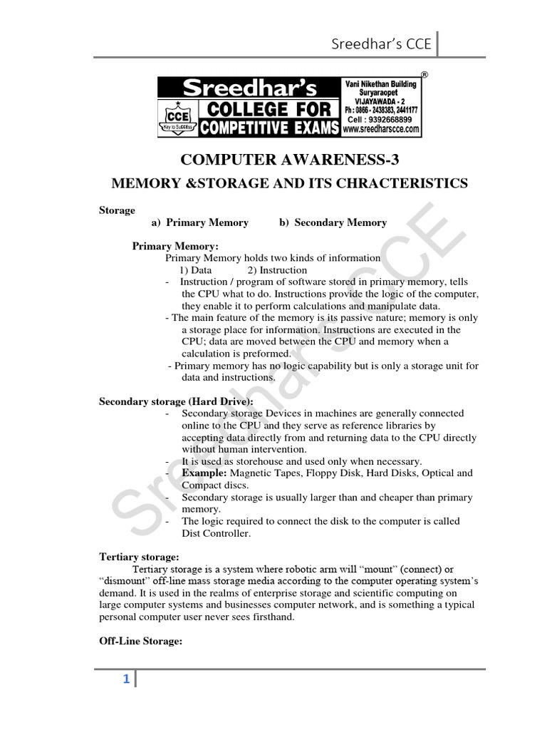 Understanding Ram And Storage Types Pdf Computer Data Storage