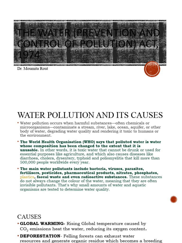 Water Pollution Control Act Overview | PDF | Water Pollution | Water