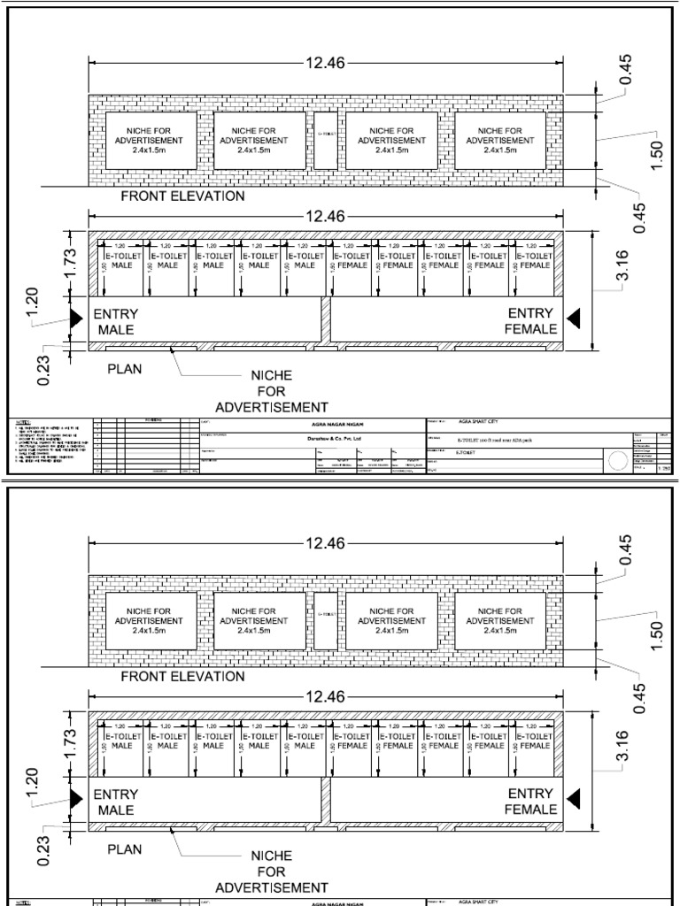 Ref - Drawings For E-Toilet | PDF