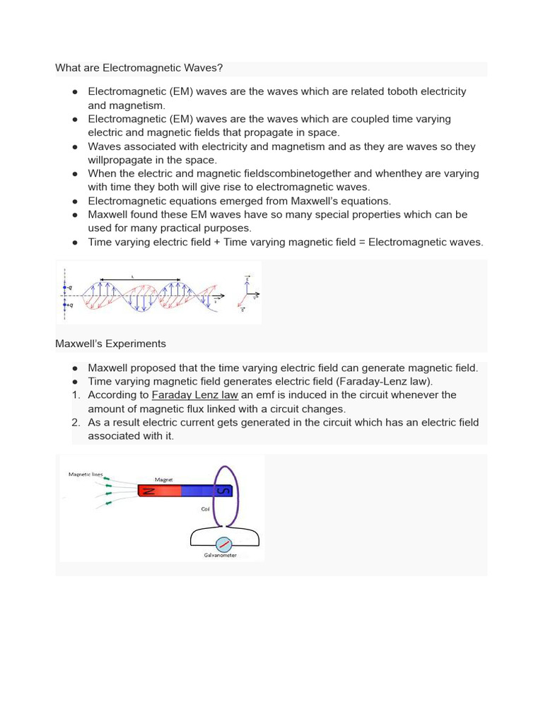 Electromagnetic Waves Pdf Waves Electromagnetic Radiation