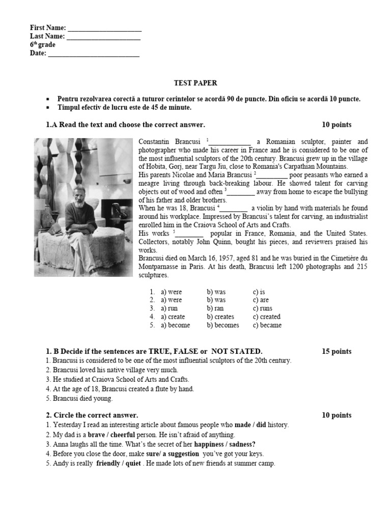 Test Vi Past Simple Present Simple Present Continuous Pdf