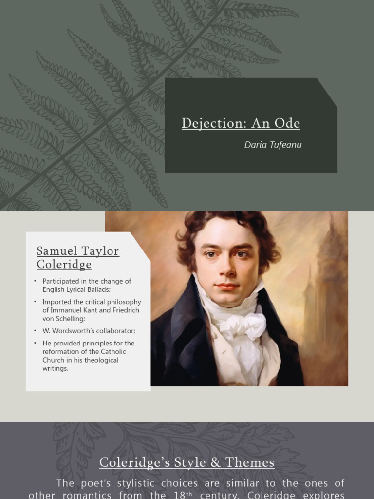 Themes in Coleridge's Dejection Ode | PDF | Samuel Taylor Coleridge