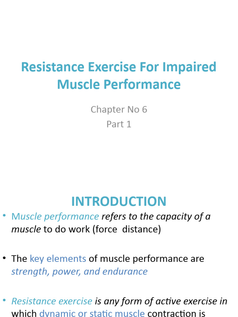 1 Resisted Ex Part1 | PDF | Skeletal Muscle | Strength Training