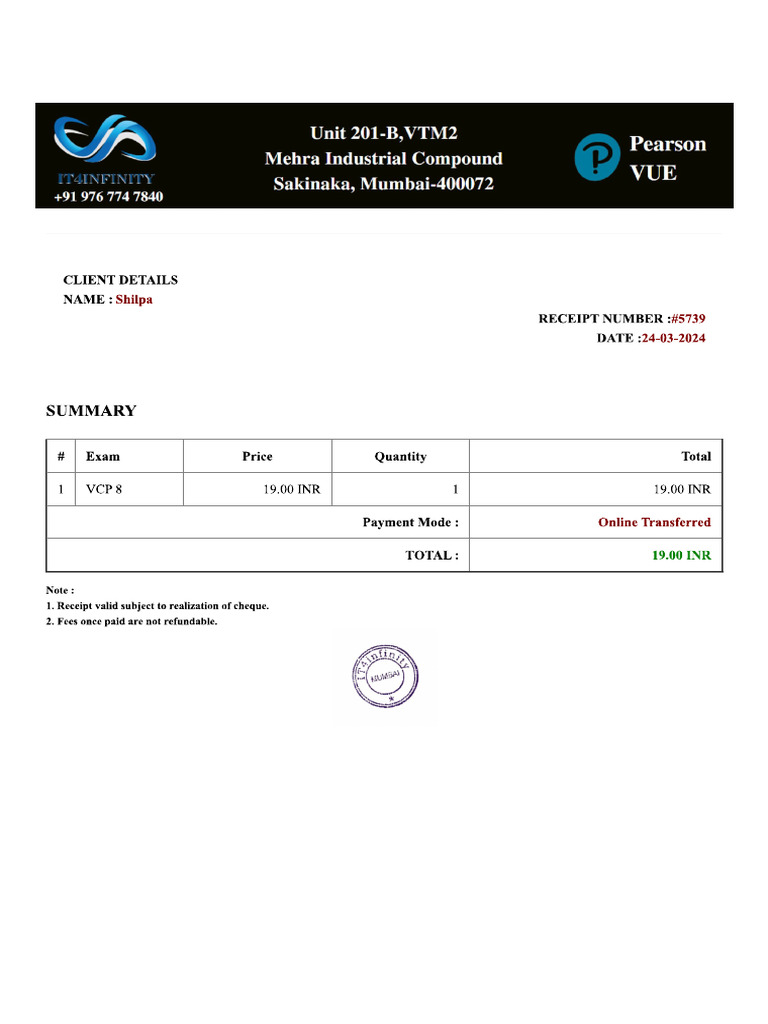 IT4infinity Mumbai | PDF
