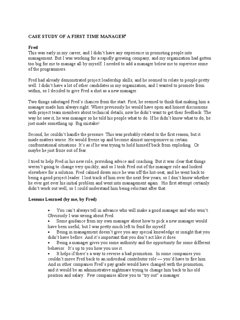 Lessons from First-Time Managers | PDF | Apple Inc. | Steve Jobs