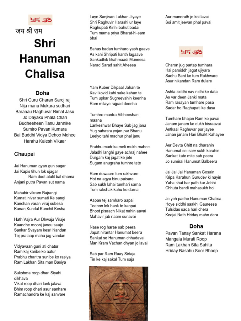 Shri Hanuman Chalisa Original Without Edits Download Free Pdf