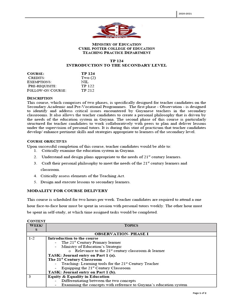 tp-124-course-outline-download-free-pdf-teachers-lesson-plan