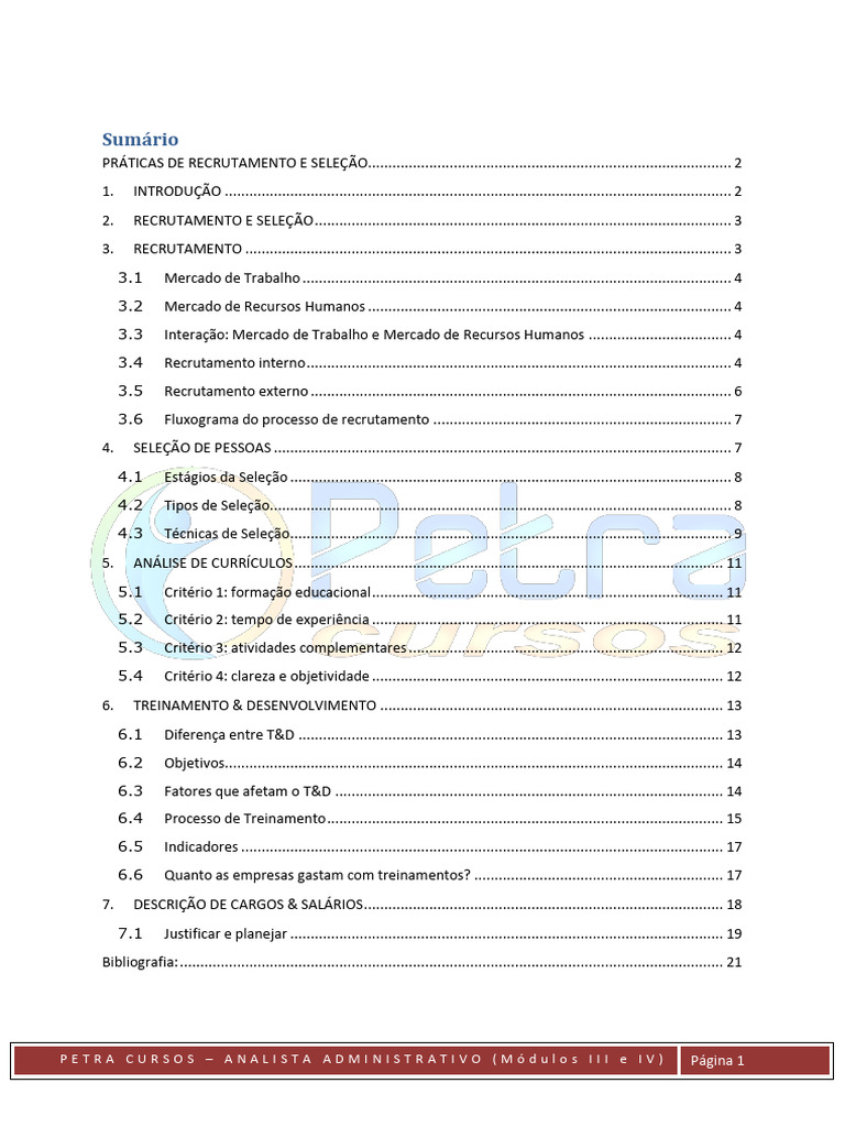Apostila de RH | PDF | Recrutamento | Gestão de recursos humanos