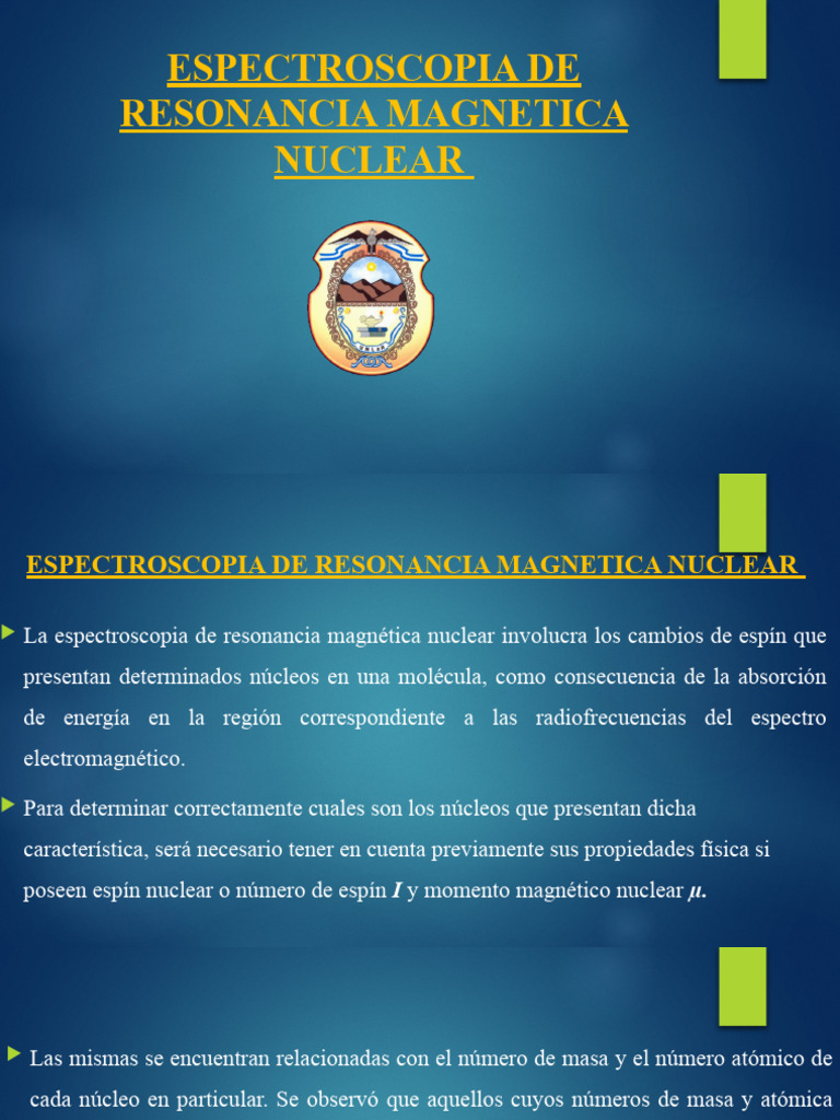 Espectrocopia de Resonancia Nuclear Descargar gratis PDF