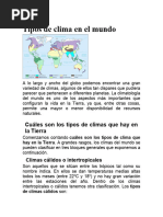Tipos de Clima y sus Características | PDF | Clima | Clima templado