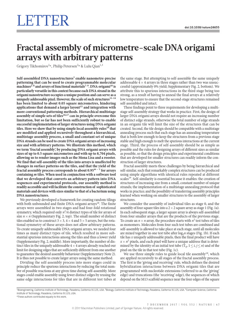 Nature 24655 | PDF | Nucleic Acid Thermodynamics | Dna