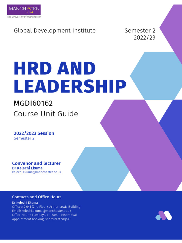 MGDI60162 Module Guide 2023 | PDF | Leadership | International Development