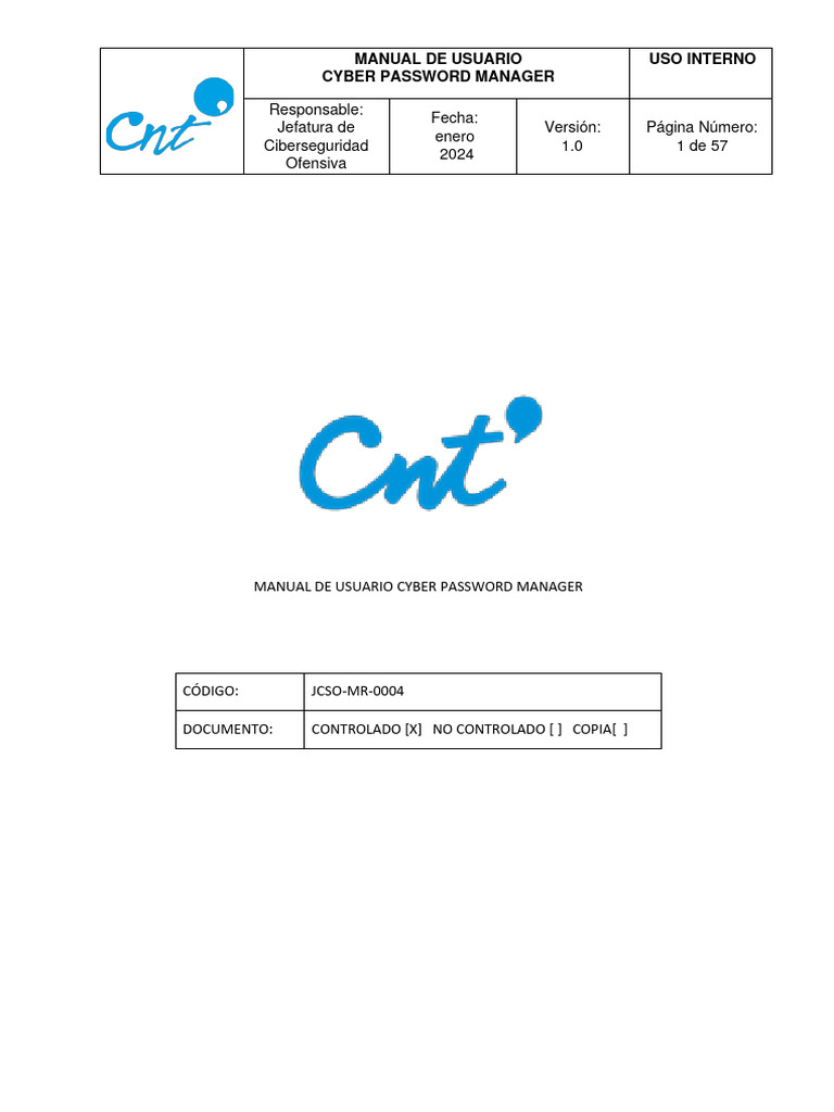 Manual de Usuario Cyber Password Manager | PDF | Contraseña | Android ...