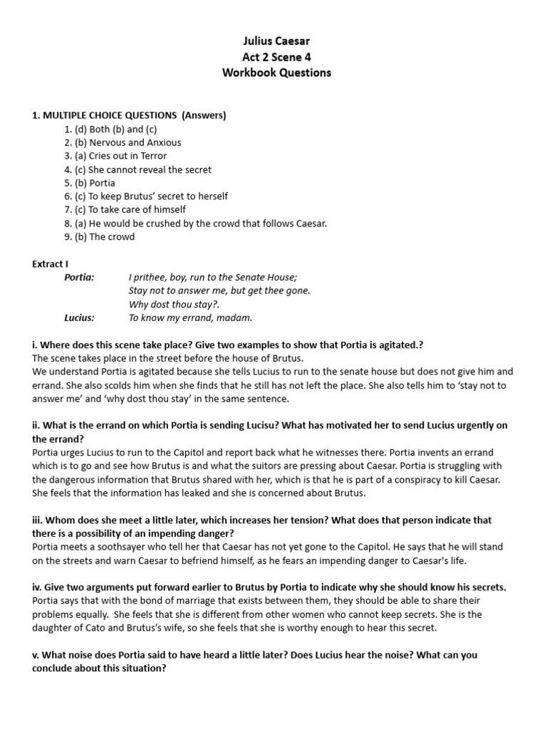 Portia's Urgency in Act 2, Scene 4 | PDF