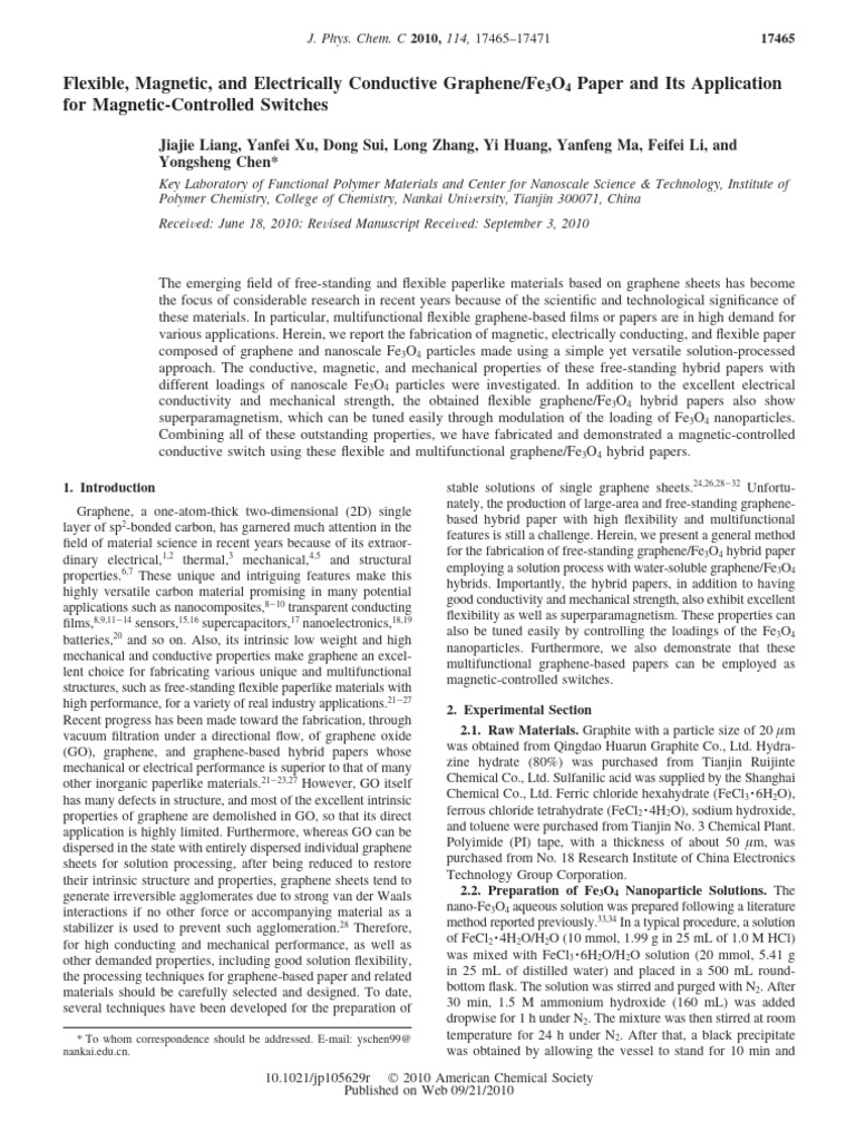 Fe3o4 and graphene electrical prop pdf graphene atomic force