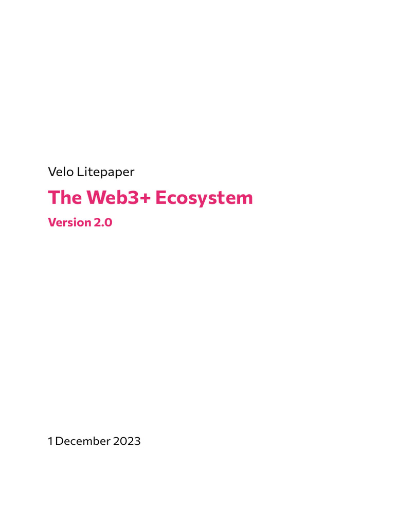 659e16711904782bf4be8558 - Velo Litepaper v7 | PDF | Cryptocurrency ...