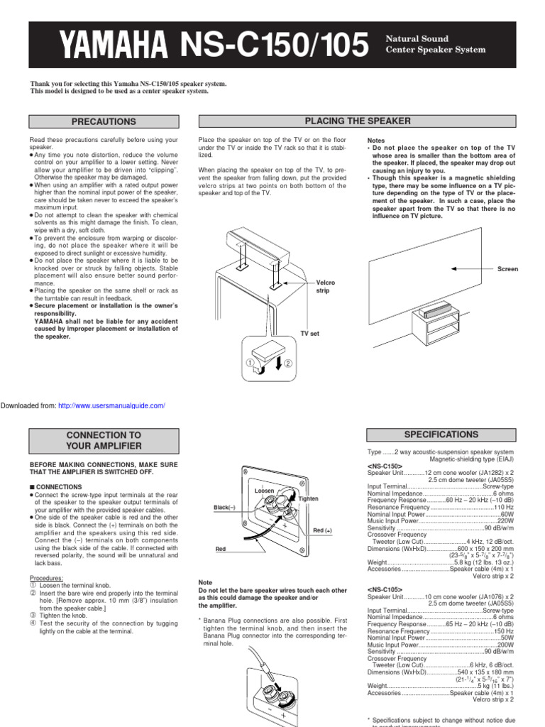 NSC 150 | PDF | Loudspeaker | Amplifier