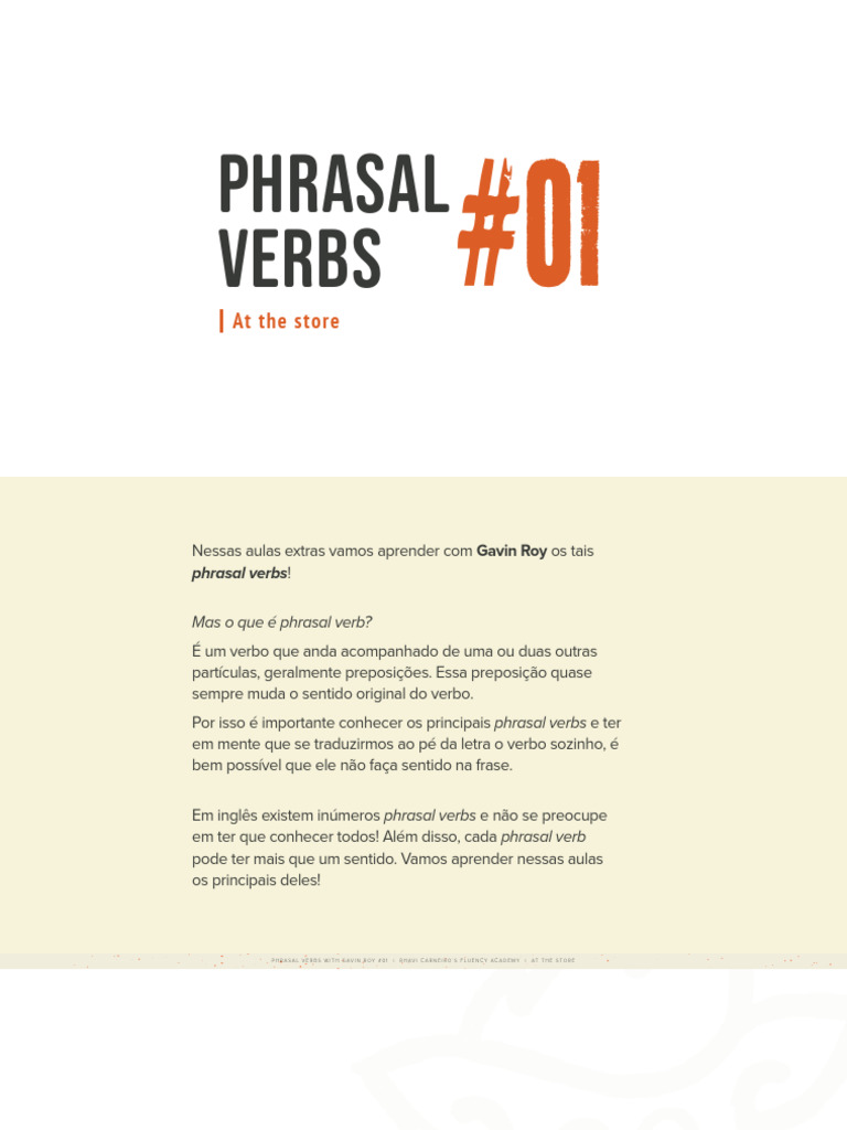 Phrasal Verbs Comuns em Compras | PDF | Linguística