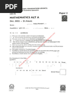 KCSE 2025 Mathematics Paper 1 Marking Scheme | PDF | Area | Circle