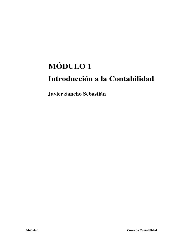 Módulo 1 Introducción A La Contabilidad Pdf Contabilidad Estado