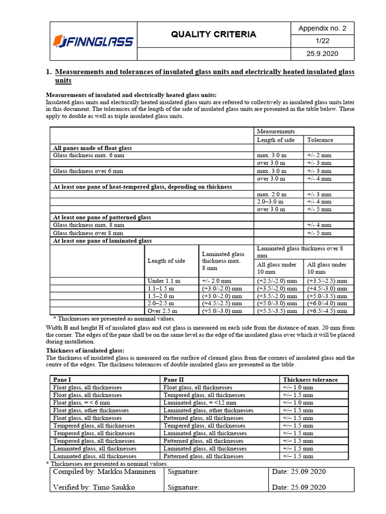Glass Quality Standards and Tolerances | PDF | Glasses | Glass Applications