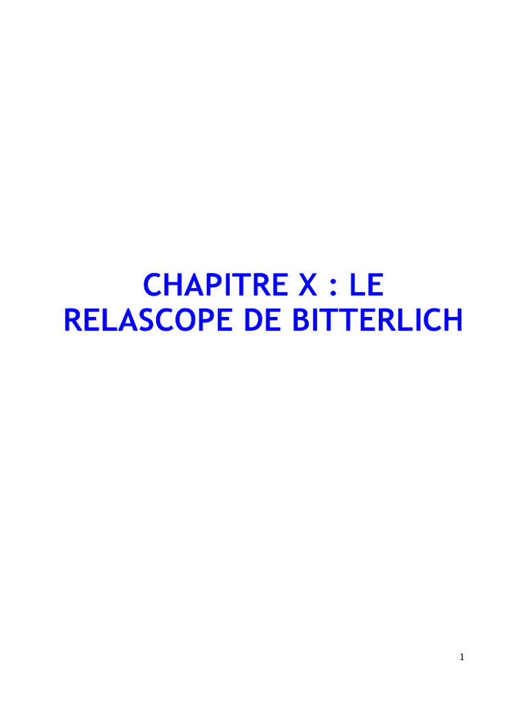 Relascope de Bitterlich : Mesures forestières | PDF | Angle