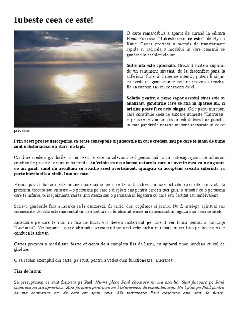 Iubeste Ceea Ce Este | PDF