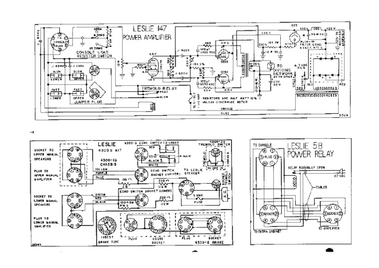 Leslie 147 Tube Amplifier SCH | PDF