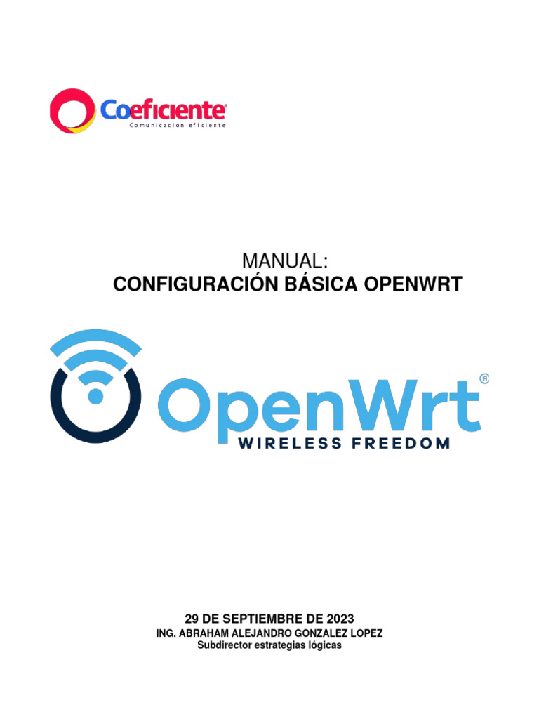 Manual Openwrt Sep2023 | PDF | Enrutador (Computación) | Gateway ...