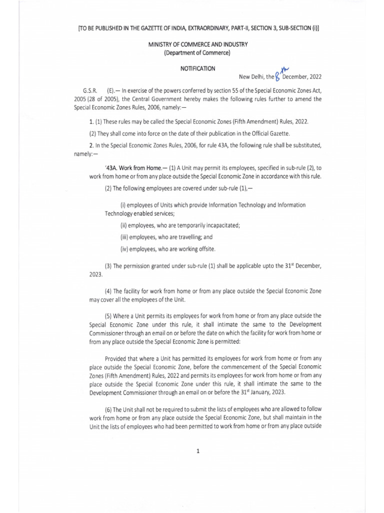Rule 43A - Notification | PDF