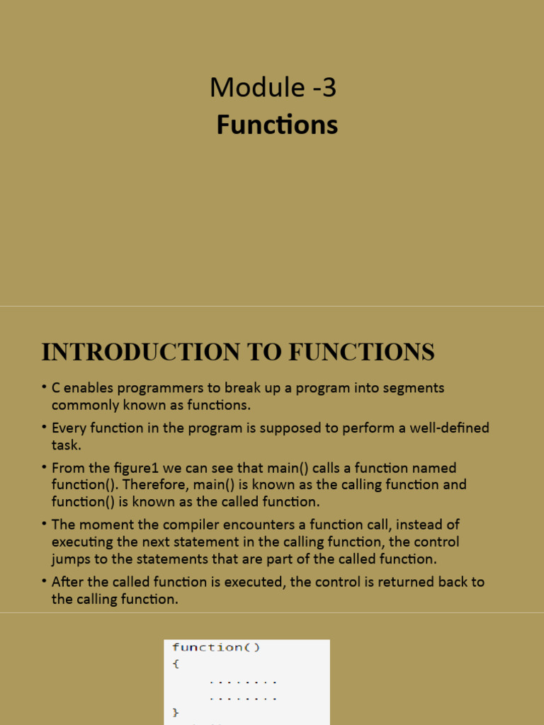Mod 3 | PDF | Parameter (Computer Programming) | Scope (Computer Science)